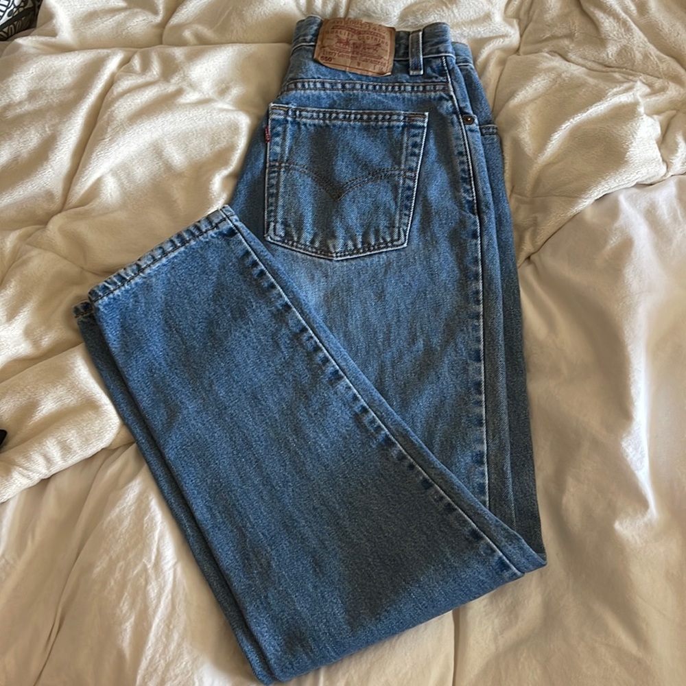 Vintage Levi's 550 High Rise Tapered Mom Jeans 11
